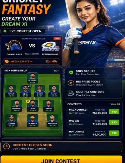Rs9app (rs9 app download apk) fantasy cricket & matchday visual 3